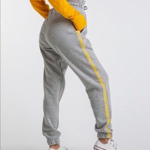RARE gymshark grey and yellow oversized joggers